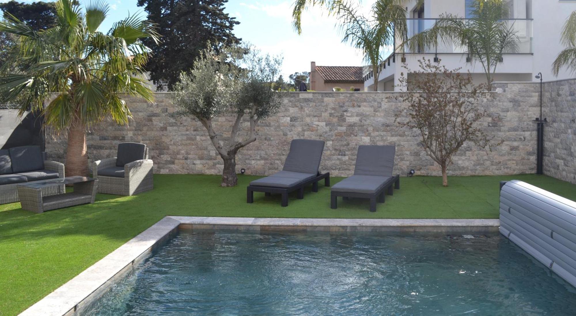 Etoile Du Berger Saint Aygulf 3 Villas Et 4 Appartements Jardin Individuel Et Piscine Chauffee En Saison - La Mer Et Les Plages 450 M Kültér fotó